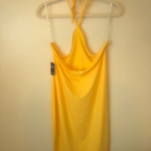 Forever 21 yellow halter dress.